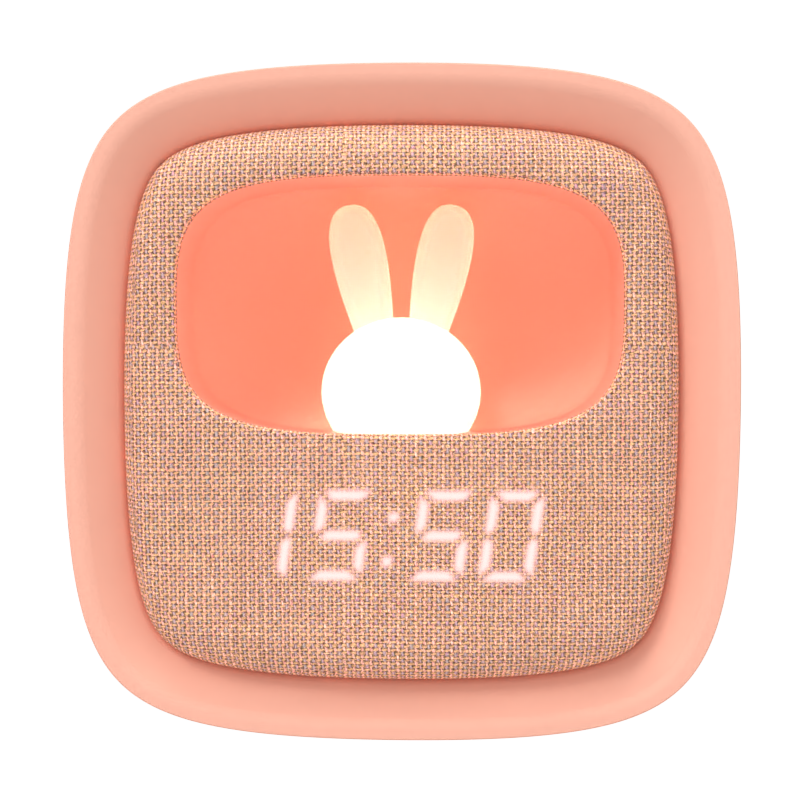 BILLY CLOCK AND LIGHT - PINK