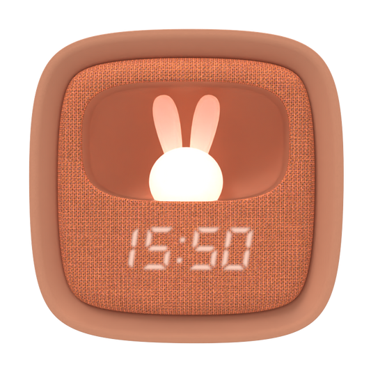 BILLY CLOCK AND LIGHT - CARAMEL