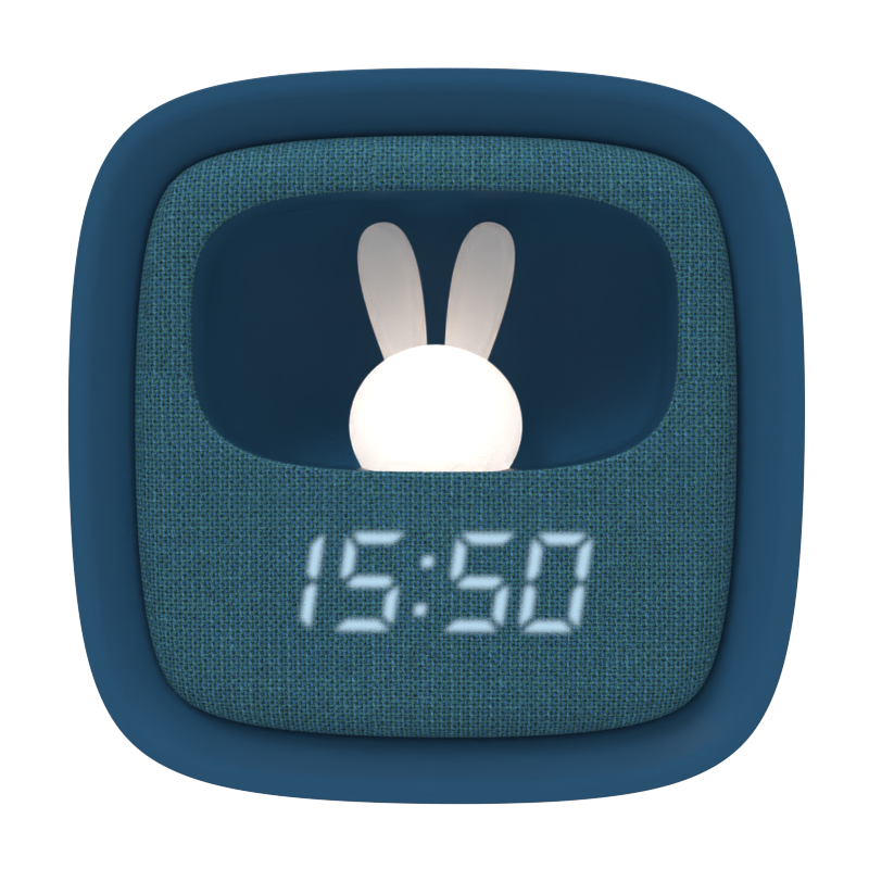 BILLY CLOCK AND LIGHT - NIGHT BLUE