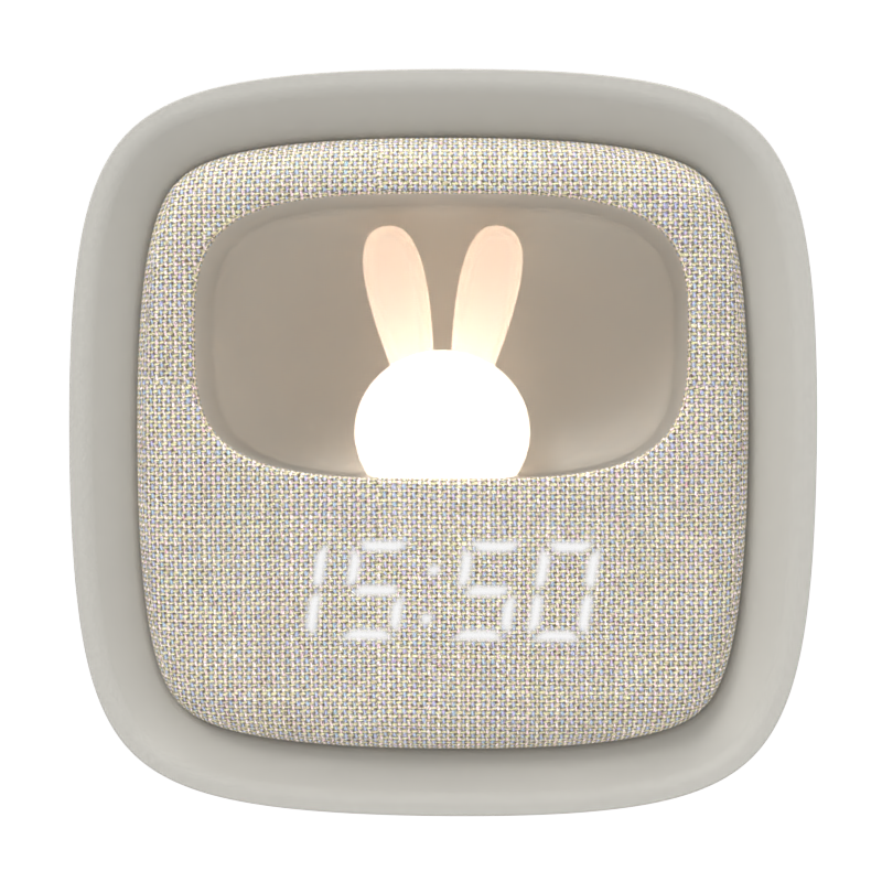 BILLY CLOCK AND LIGHT - GREY