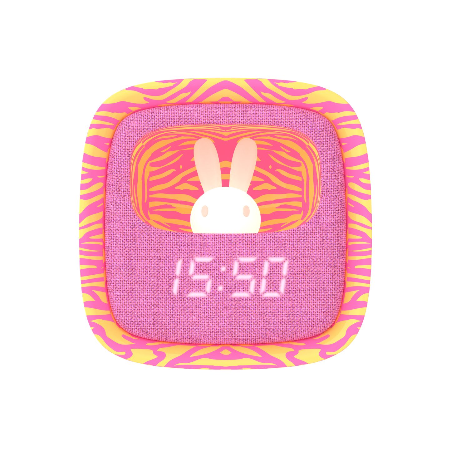 BILLY CLOCK AND LIGHT - PINK ZEBRA